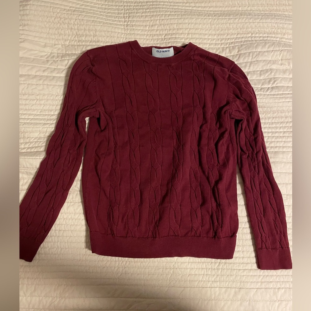 Old Navy kids maroon colored sweater. Size Large. Worn once.
